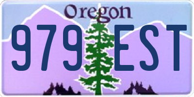 OR license plate 979EST