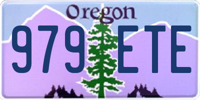 OR license plate 979ETE