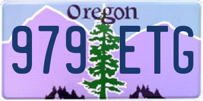 OR license plate 979ETG