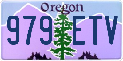 OR license plate 979ETV