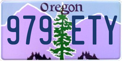 OR license plate 979ETY