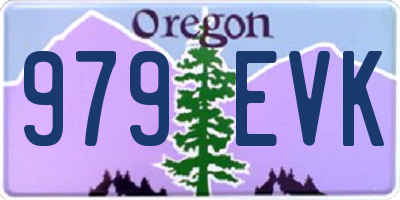 OR license plate 979EVK