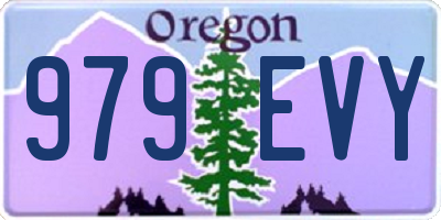 OR license plate 979EVY