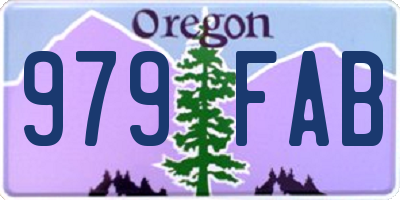 OR license plate 979FAB