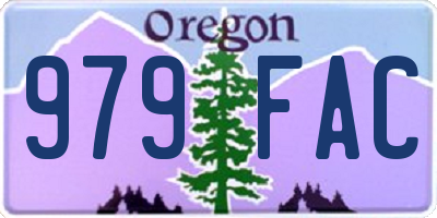 OR license plate 979FAC