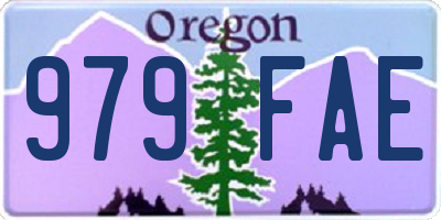 OR license plate 979FAE