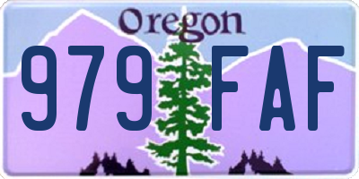 OR license plate 979FAF