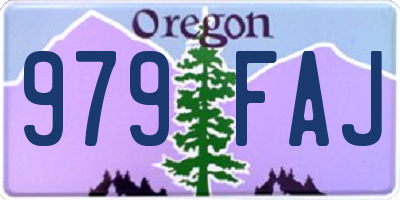 OR license plate 979FAJ
