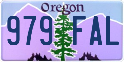 OR license plate 979FAL