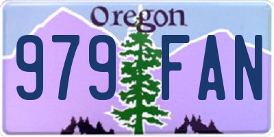 OR license plate 979FAN