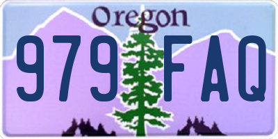 OR license plate 979FAQ