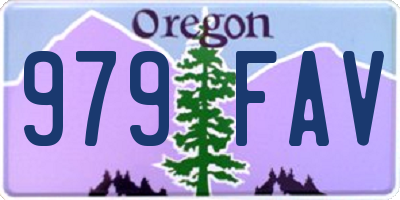 OR license plate 979FAV