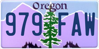 OR license plate 979FAW