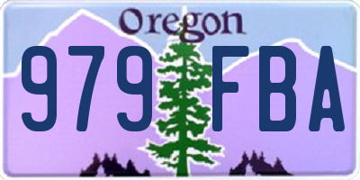 OR license plate 979FBA