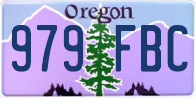 OR license plate 979FBC