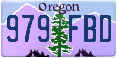 OR license plate 979FBD