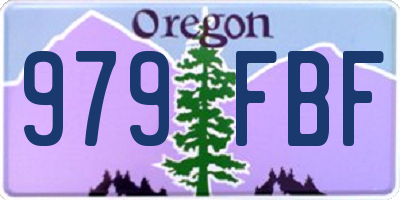 OR license plate 979FBF