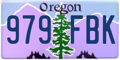 OR license plate 979FBK
