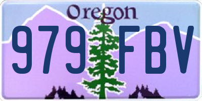 OR license plate 979FBV