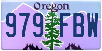 OR license plate 979FBW