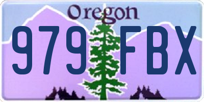 OR license plate 979FBX