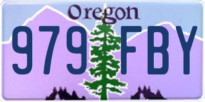 OR license plate 979FBY