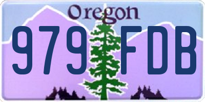 OR license plate 979FDB