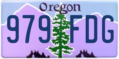 OR license plate 979FDG