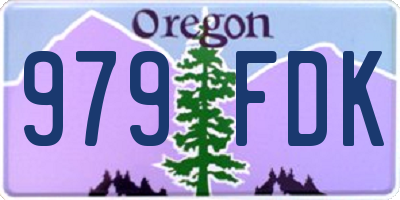 OR license plate 979FDK