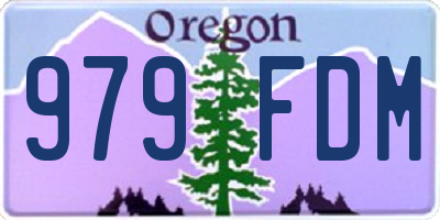 OR license plate 979FDM