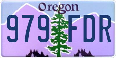 OR license plate 979FDR