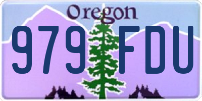 OR license plate 979FDU