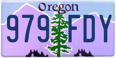 OR license plate 979FDY