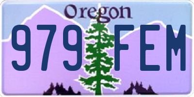 OR license plate 979FEM