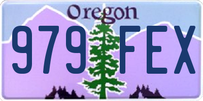 OR license plate 979FEX