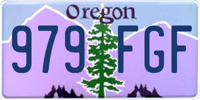 OR license plate 979FGF