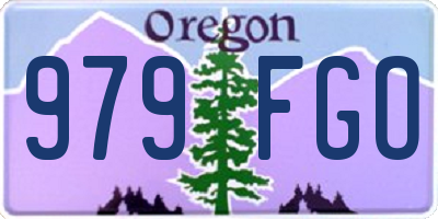 OR license plate 979FGO