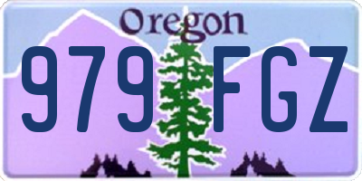 OR license plate 979FGZ