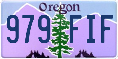 OR license plate 979FIF