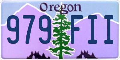OR license plate 979FII