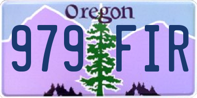 OR license plate 979FIR