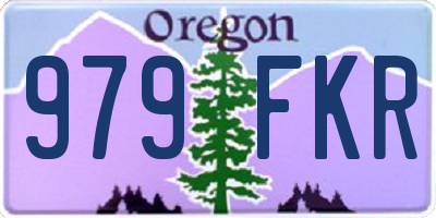 OR license plate 979FKR