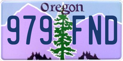 OR license plate 979FND