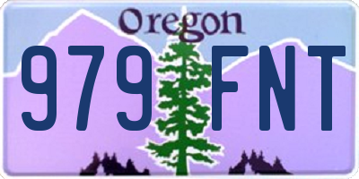 OR license plate 979FNT