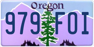 OR license plate 979FOI
