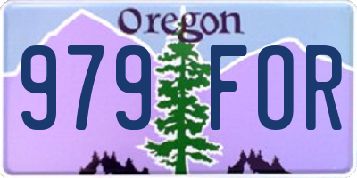 OR license plate 979FOR
