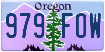 OR license plate 979FOW