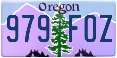 OR license plate 979FOZ