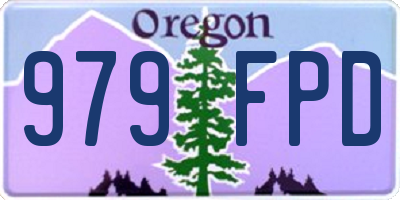 OR license plate 979FPD