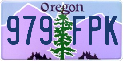 OR license plate 979FPK